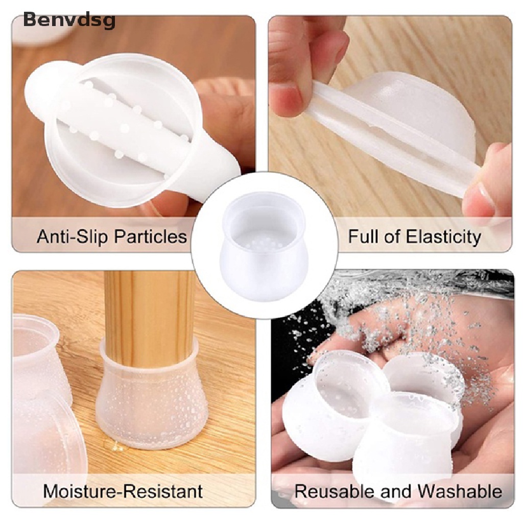 Bộ 4 Miếng Lót Bàn Ăn Bằng silicone Chống Trượt Tiện Lợi