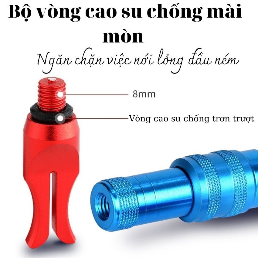 Gậy Vẩy Trục Câu Đài Cao cấp đầu Kim Loại