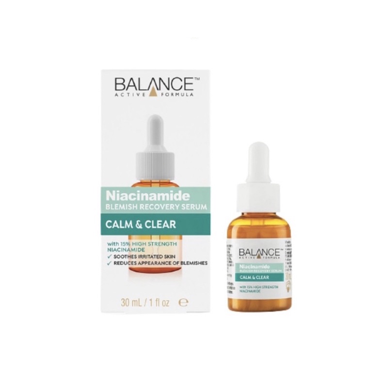 Serum ngừa mụn mờ thâm Balance Active Formula Niacinamide 15% Blemish Recovery 30ml