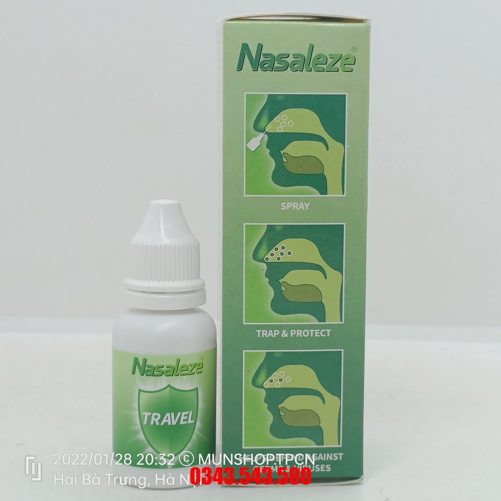 Xịt mũi NASALEZE TRAVEL 800mg