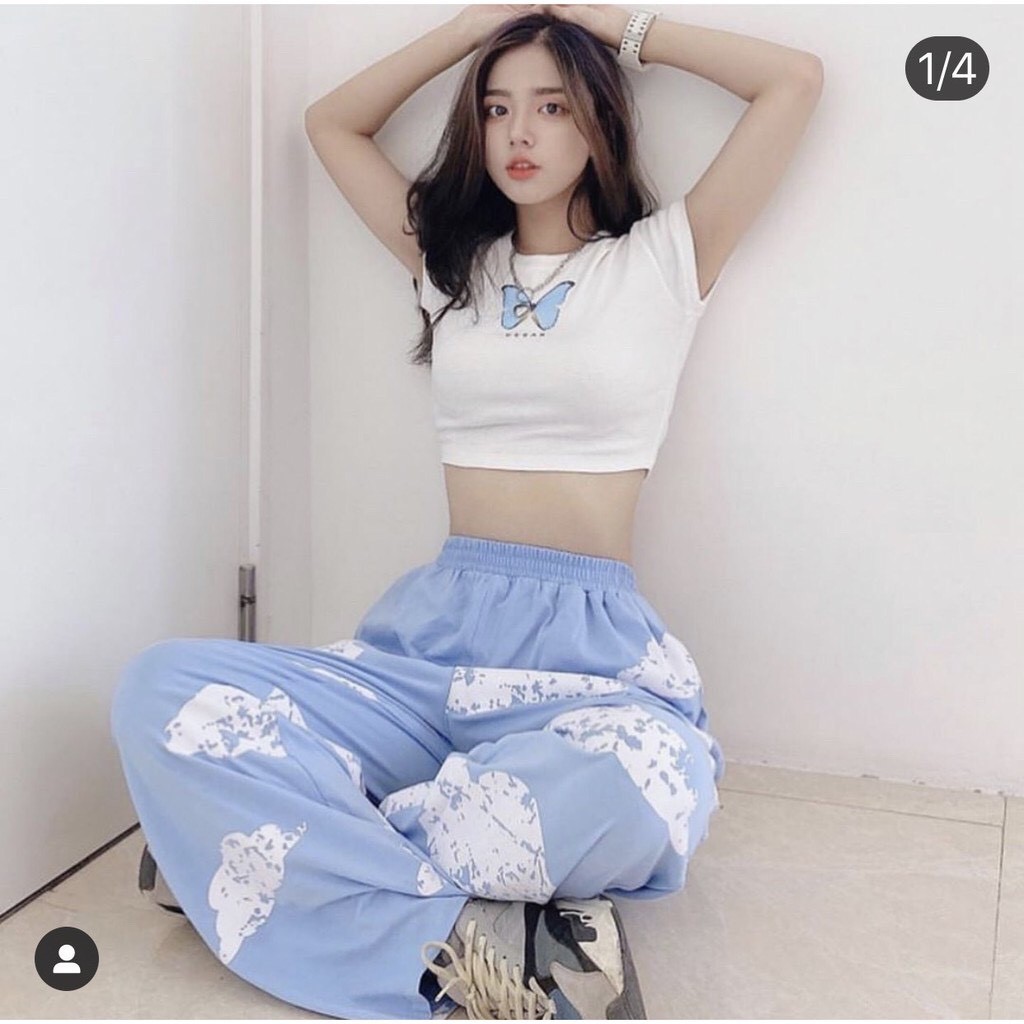 Áo croptop thêu hình bướm nhỏ🌸🌸[Hình thêu rất đẹp] | BigBuy360 - bigbuy360.vn