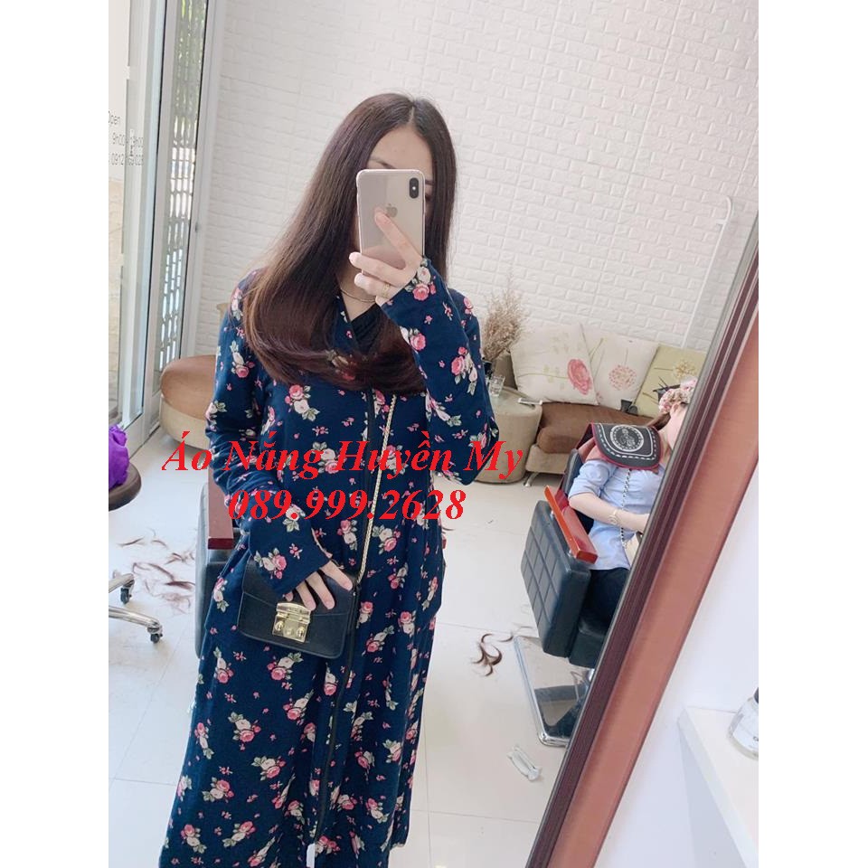 Váy Chống Nắng 3 Lớp Toàn Thân Vải Lanh Nhật Huyền My