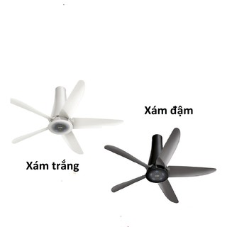 Quạt trần Mitsubishi C56-RW5 - Trắng, xám , 5 cánh, CS 65W, 5 cấp độ, ĐK từ xa, đèn LED báo cấp độ, Ti 32cm- Màu trắng