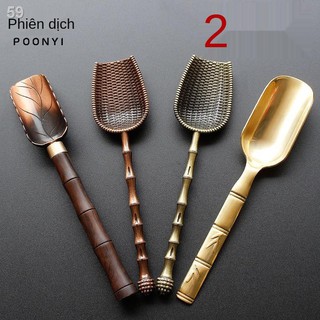 thìa trà bằng thép không gỉ gỗ mun cẩm lai Bộ xẻng dụng cụ phụ kiện đạoY