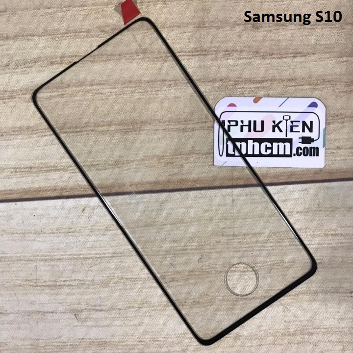 Dán Cường Lực Full Màn Hình Full Keo Samsung S10 Khoét Lỗ Cảm Biển