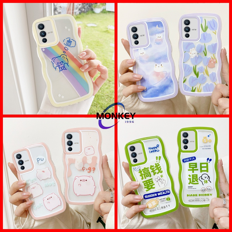 ốp lưng Vivo V23 5G ốp lưng vivo v23 ốp lưng vivo S1 Y17 Ốp Điện Thoại Mềm Trong Suốt Họa Tiết Hoạt Hình Cho Vivo Y12 S1 IQOO NEO 855 Y15 Y17 U10 Y72 5G