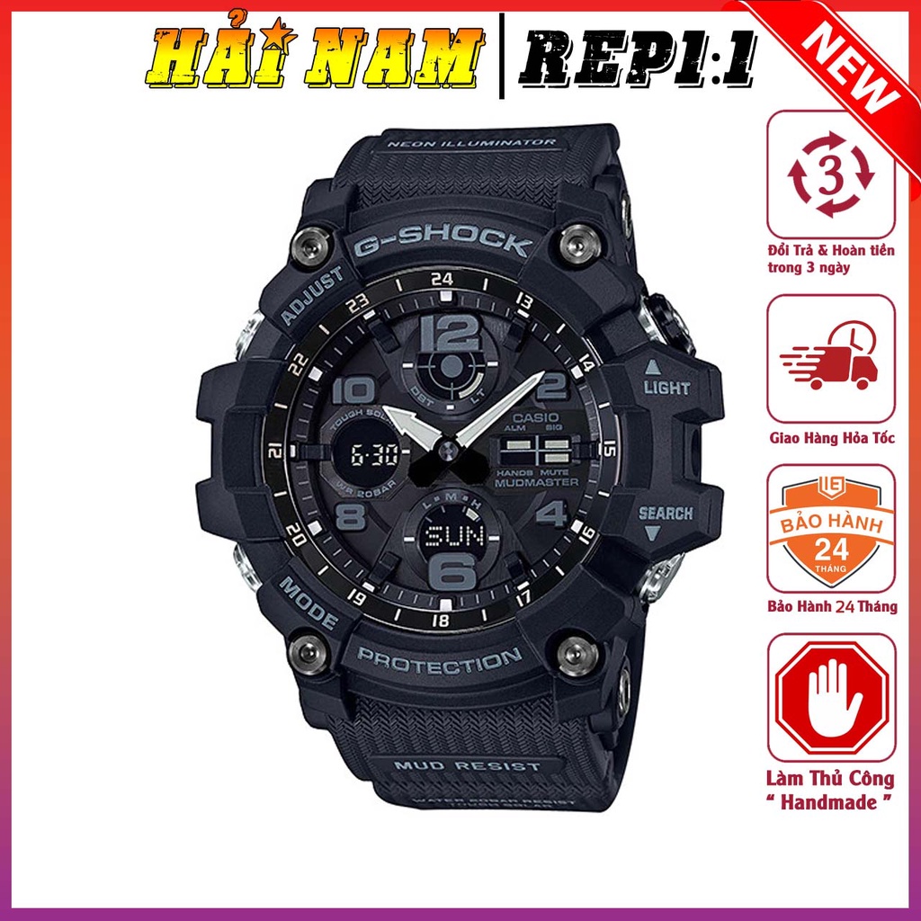 Đồng hồ nam G-Shock.GSG-100-1A.Mặt 51mm,dây cao su,hiển thị kép kim điện tử,chống sốc.
