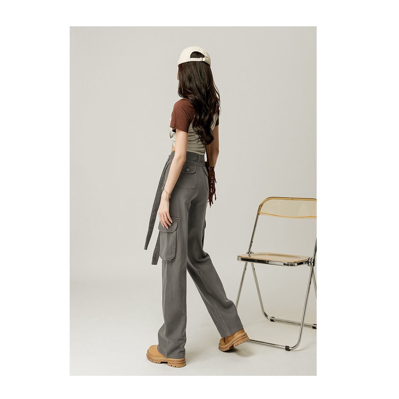 Quần Yếm Jean Lưng Cao Dáng Rộng Phong Cách Retro Mỹ Thời Trang Mùa Hè Hàng Mới Dành Cho Bạn Nữ