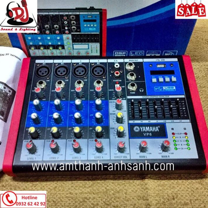 Mixer mini VP6, mixer karaoke nhỏ gọn,mixer karaoke