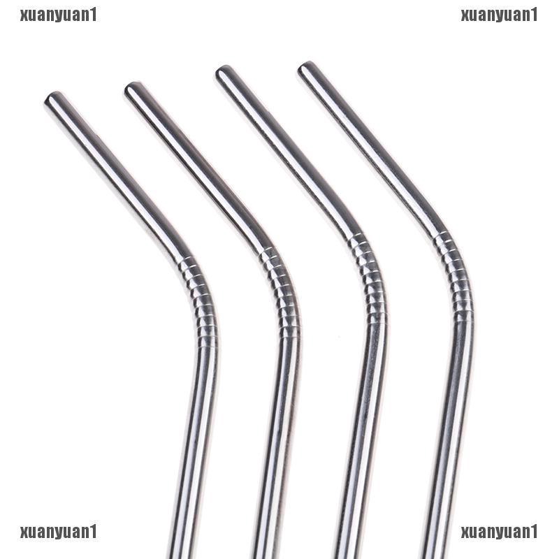 Bộ 4 Ống Hút Bằng Thép Không Gỉ Kèm 1 Cọ Vệ Sinh