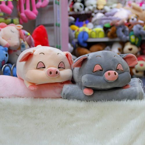 BỘ GỐI LỢN KÈM CHĂN SIÊU MỀM MỊN TO ĐẸP DỄ THƯƠNG ( HEO MỠ )