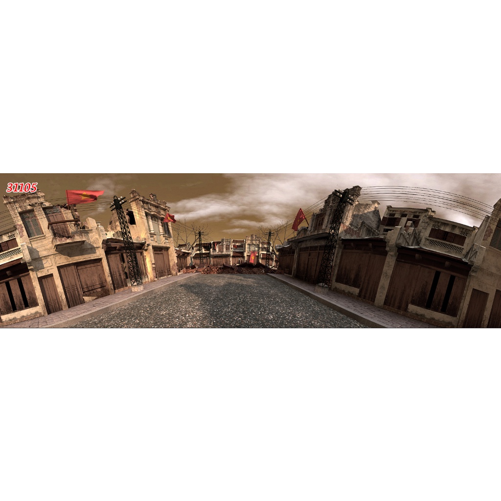 Tranh lụa 3D phong cách Hà Nội xưa siêu thực