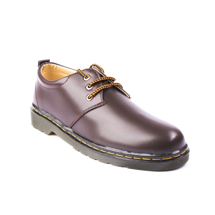 Giày Boot Nam Cổ Ngắn Màu Nâu Da Trơn Cực Đẹp Và Phong Cách Để Khâu Chắc Chắn - Giày M353-NAU(K)-Kèm Móc Khóa Da Bò Đẹp