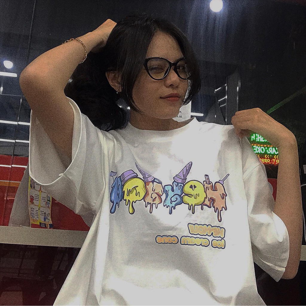 Áo thun tay lỡ Unisex aossi , áo phong form rộng heyyou 101