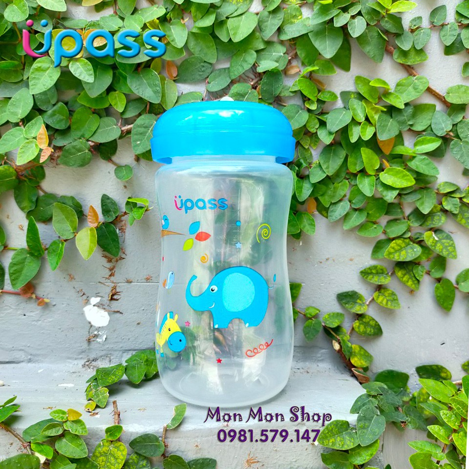 Bình trữ sữa Upass cổ rộng 150ml/ 250ml/ 320ml có thể gắn thêm núm ti nhựa PP không BPA