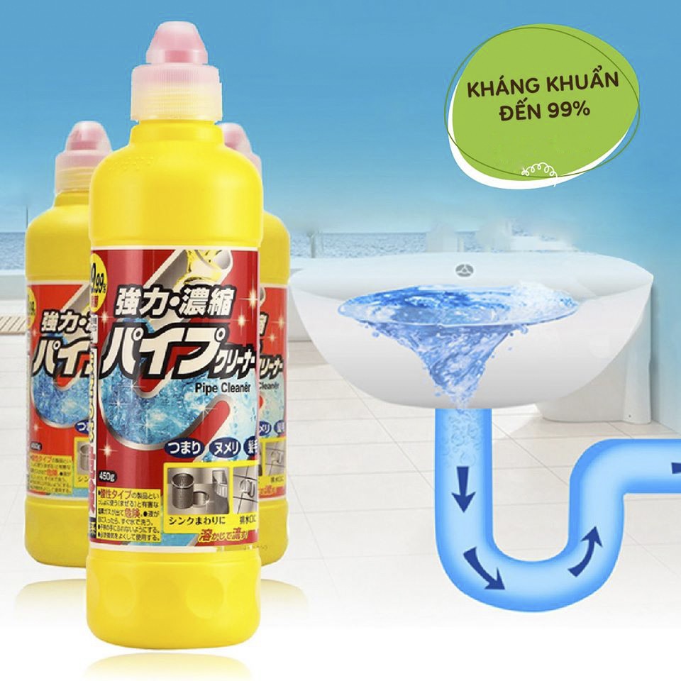 Dung dịch thông tắc tẩy sạch đường ống Rocket 500ml Nhật Bản