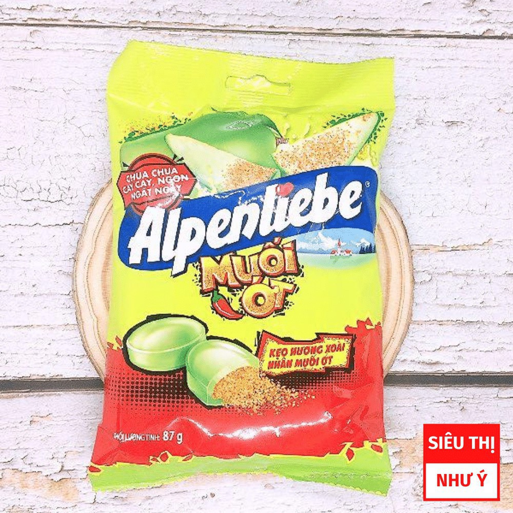 Combo 3 Gói Kẹo Alpenliebe Hương Xoài Nhân Muối Ớt (1Gói 30 viên)