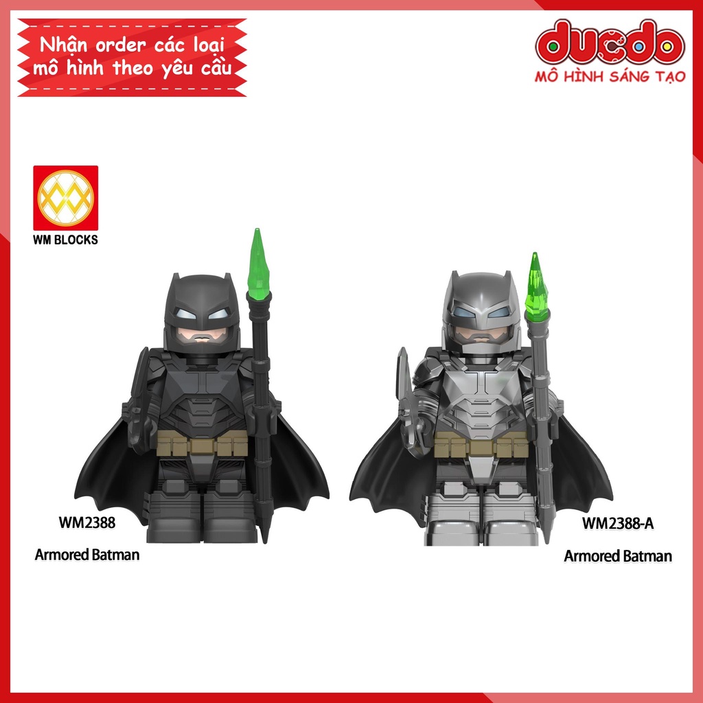 Minifigures Siêu anh hùng Batman full giáp - Đồ chơi Lắp ghép Xếp hình Mini Minifigures Super Hero WM2388 WM2388-A