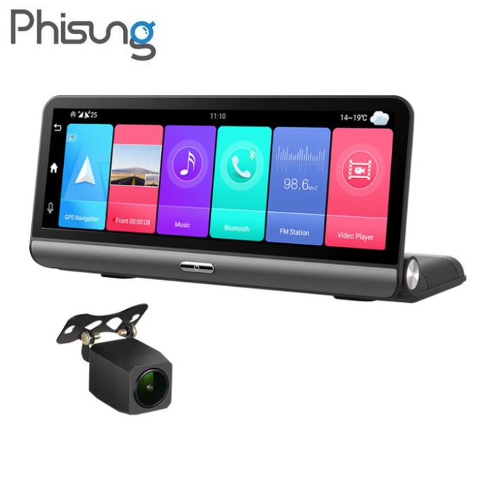 Sản Phẩm Camera hành trình cao cấp thương hiệu Phisung K7 đặt taplo ô tô 4G, wifi, 7 inch, cam lùi - Hàng Nhập Khẩu Chín