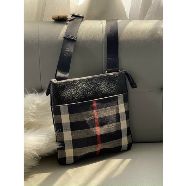 TNS - Túi đeo chéo nam caro hottrend BBR crossbody bag-chất canvas độc đáo caro navy