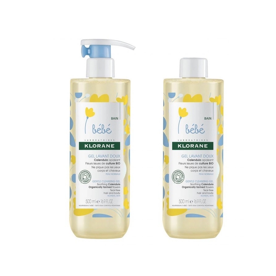 Sữa tắm gội Pháp Bebe Klorane 500ml cho bé từ sơ sinh