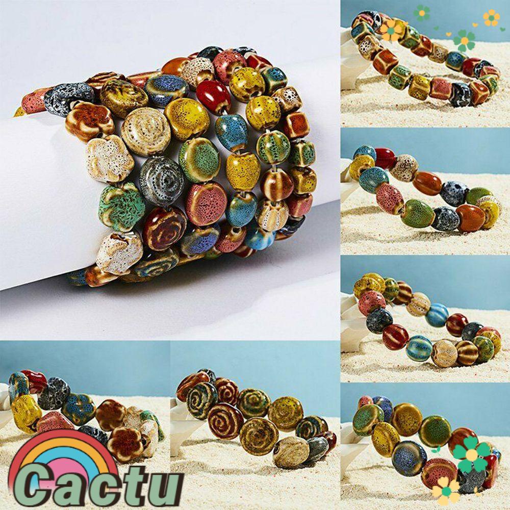 Vòng Tay Chuỗi Hạt Gốm Phong Cách Dân Tộc Thời Trang