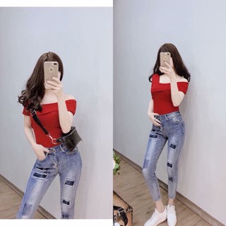 Sale áo lệch vai cho nữ có sz s m l
