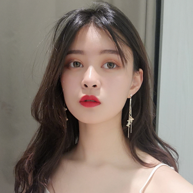 Hoa Tai Dáng Dài Phối Nơ Xinh Xắn Thời Trang Cho Nữ