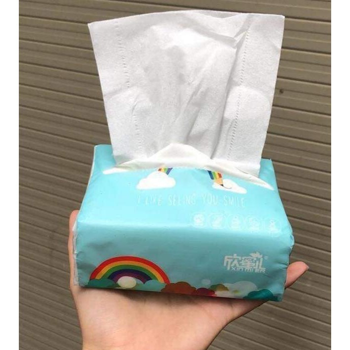 [LẺ] 1 GÓI 100 TỜ GIẤY ĂN GẤU TRÚC SIPIAO - GIẤY CẦU VỒNG QYHUAZHU SIÊU DAI | BigBuy360 - bigbuy360.vn