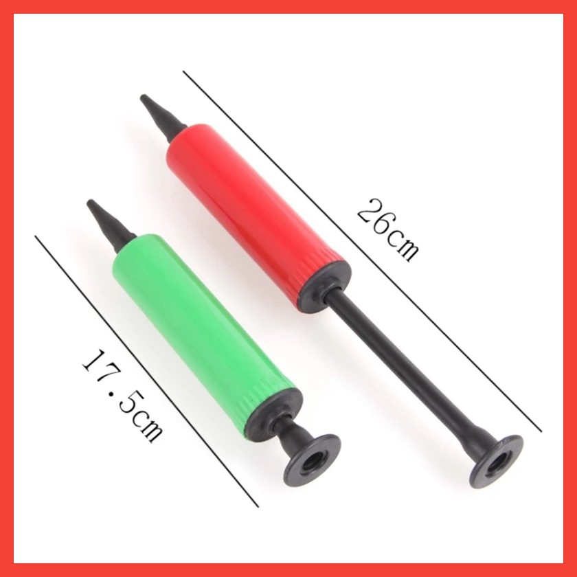 Ống bơm hơi thổi khí mini cầm tay bằng nhựa cho bong bay gối hơi, phao bơi, bong bóng số sinh nhật, thú hơi banh đồ chơi