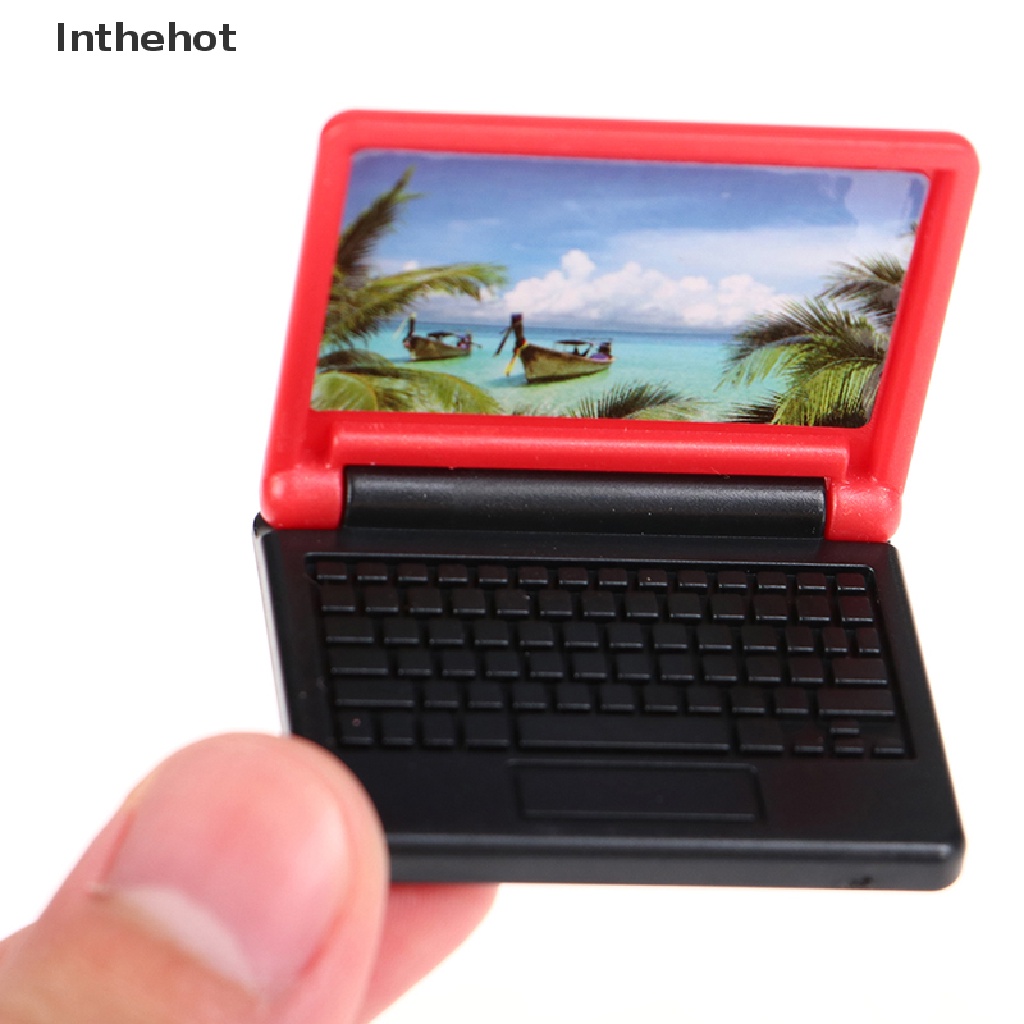 Set 2 mô hình máy tính mini nhiều màu sắc sáng tạo cho búp bê