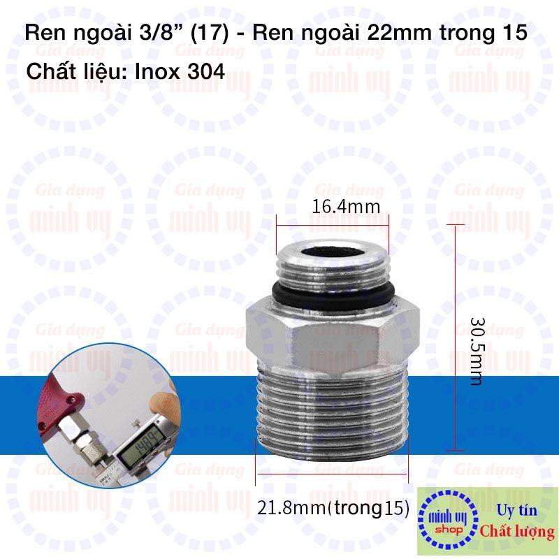 Chuôi sung xịt cao áp đủ loại thay thế cho loại sung có chuôi ren trong 3/8&quot;(17)