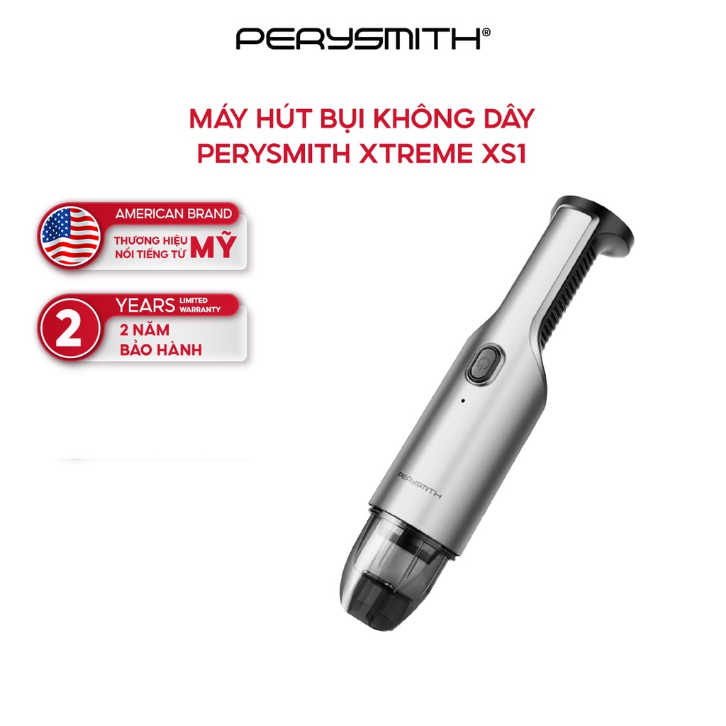 Máy hút bụi cầm tay không dây PerySmith Xtreme XS1, Siêu nhẹ, 2 trong 1 với 2 chức năng hút và thổi, Bảo hành 24 tháng