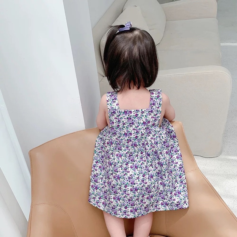 Set váy, body tím cho bé_