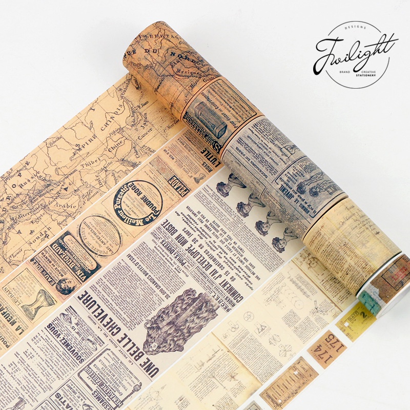Washi tape vintage caro trang trí sổ retro HD4-K89 DIY Crafts, Scrapbook, Journal, Diary, Planner, Wal Seal Ect