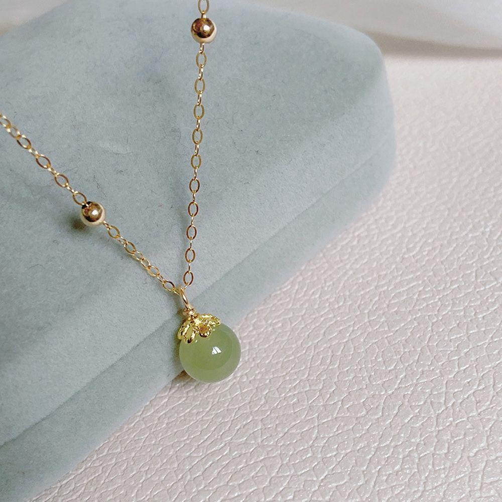 FORBETTER Vòng Cổ Choker Chất Liệu Thép Titan Đính Hạt Đơn Giản Phong Cách Trung Hoa Cổ Điển Cho Nữ