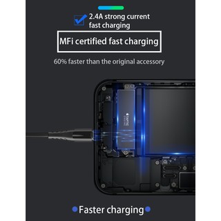 [LeArmor]  Cáp Sạc LeArmor MFI USB-A to Lightning - Black