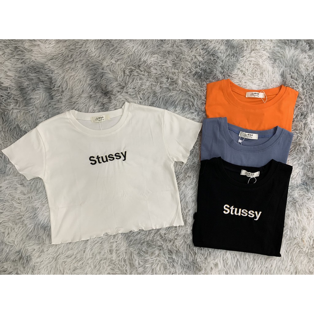 [HÀNG QUẢNG CHÂU] Áo Croptop - Áo Thun Croptop Stussy