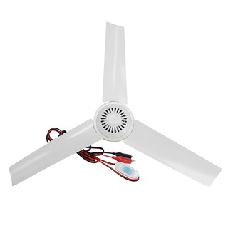 12V Solar 3 Blade Ceiling Emergency Fan Powerful Caravan Camping w/ Switch