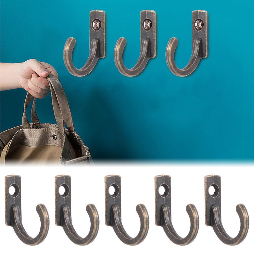 Set 10 Giá Đỡ Chìa Khóa Gắn Tường Bằng Kim Loại Phong Cách Cổ Điển