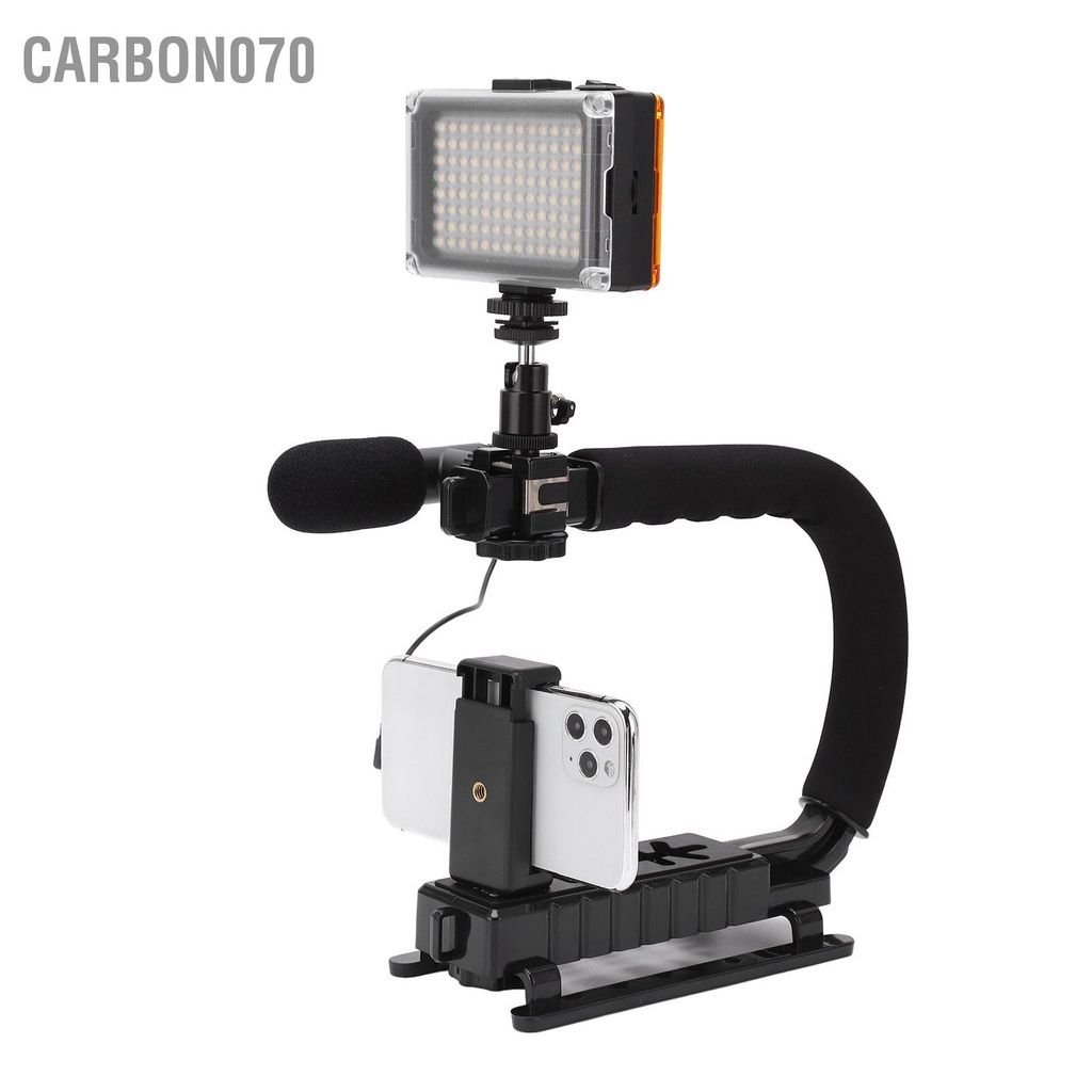 Carbon070 Bộ ổn định giá đỡ DV video cầm tay chuyên nghiệp Tay micrô lấp đầy ánh sáng cho phim siêu nhỏ