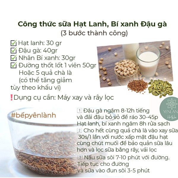 Hạt lanh nâu và bột lanh Canada 200gr-500gr yenlanhnatural