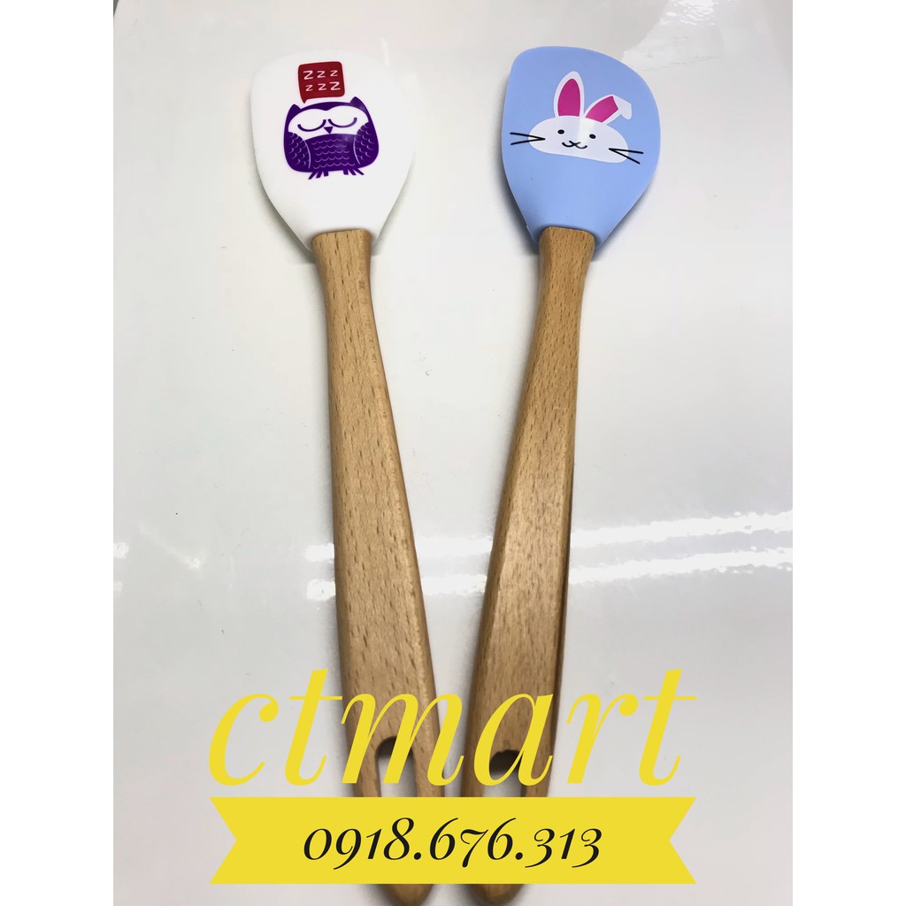 Spatula Cán Gỗ - Dụng cụ Sên Nhân