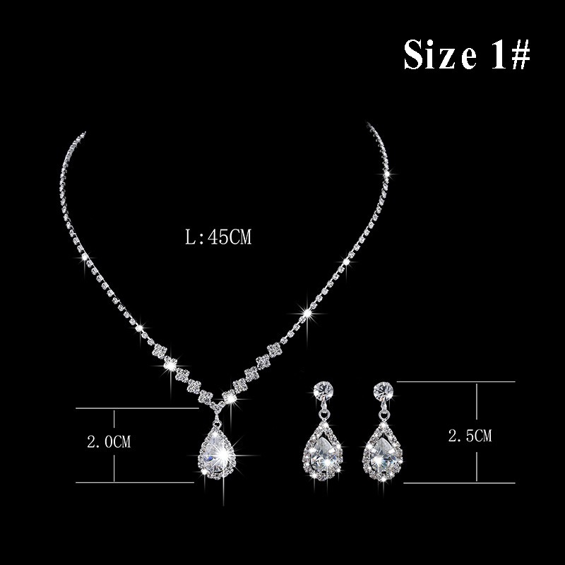 Dây Chuyền Cô Dâu Mạ Bạc Đính Đá Zircon Thời Trang