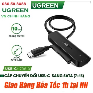 Cáp chuyển usb type-c sang sata iii ugreen 70610 chính hãng