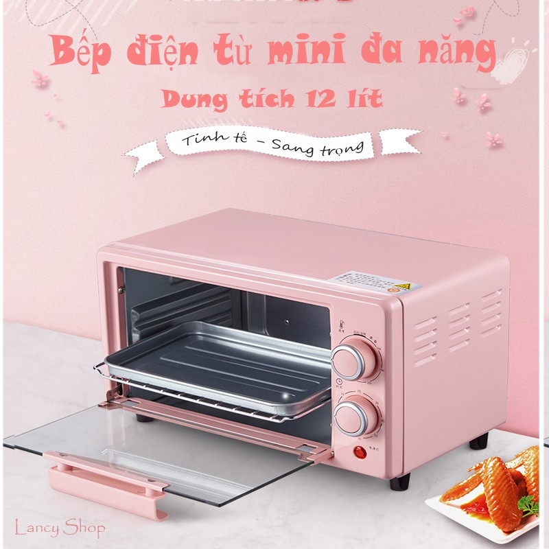 Lò nướng bánh Bếp nướng điện mini cao cấp nướng bánh nướng gà cá Dung tích 12 lít Lò vi sóng LCM