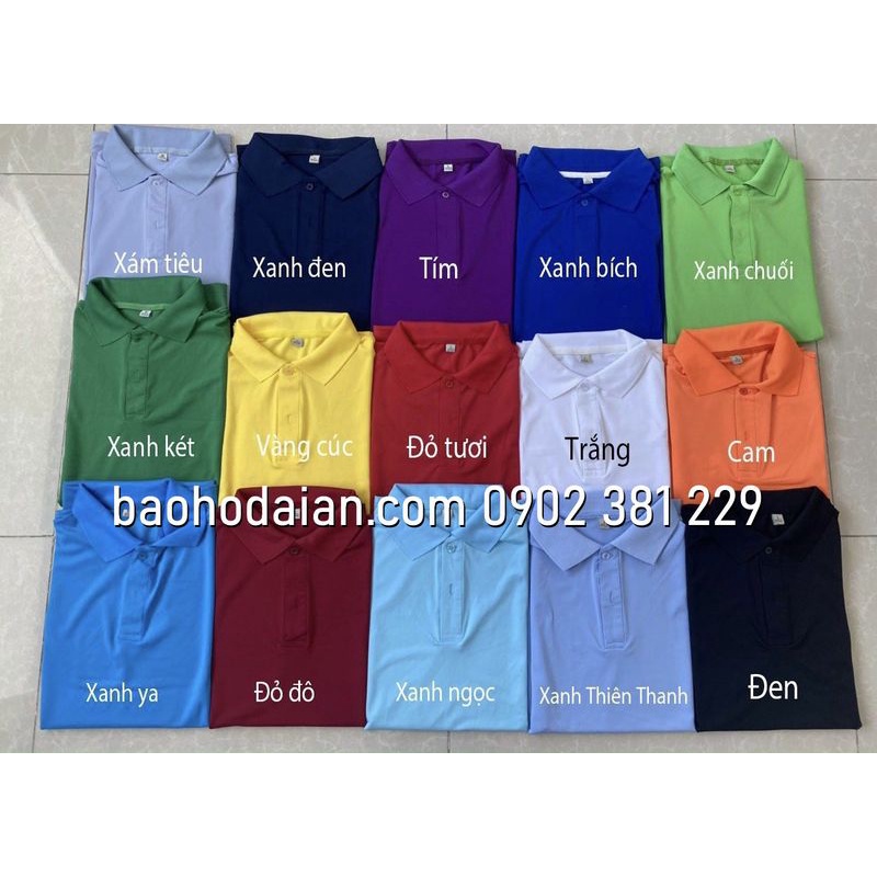 Áo thun polo đồng phục vải poly thái cá sấu co giãn 4 chiều (thêm màu)