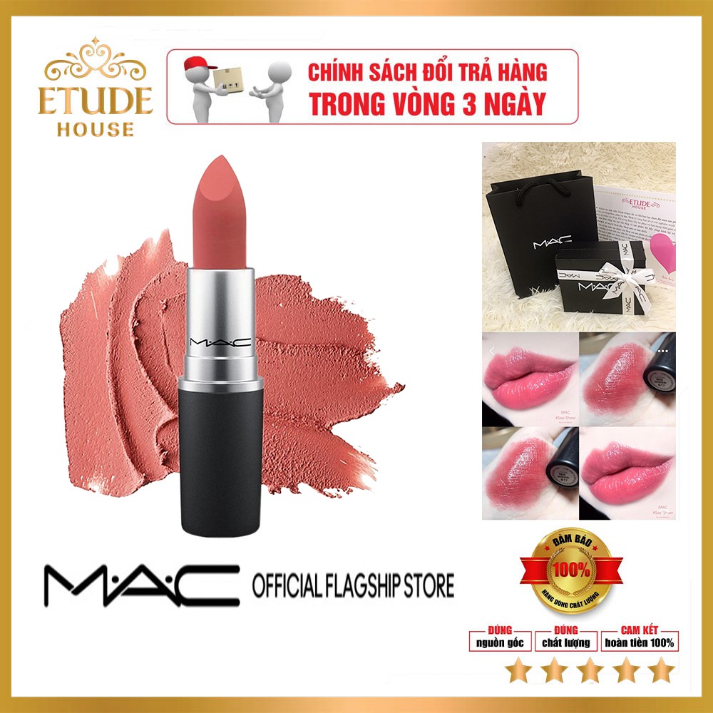 ❤️Hàng Mới về ❤️ Son mac Chính hãng powder kiss  Chất son lì mịn, khả năng bám màu tốt, son lên màu cực chuẩn [Hot sale]