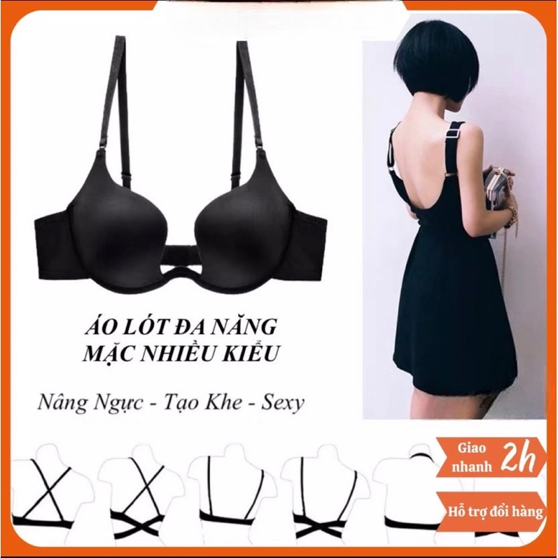 Áo lót chuyên dụng mặc đầm hở Lưng _ Áo lót có gọng nâng ngực mặc được 7 kiểu Multiway [H T boutique]
