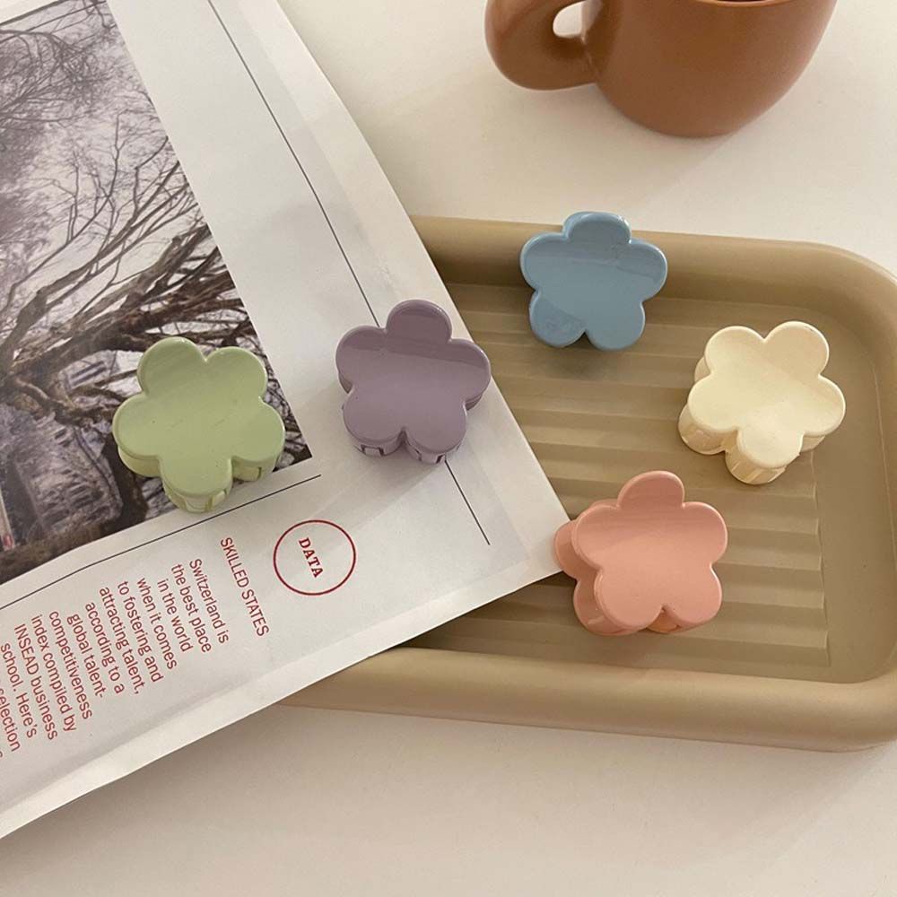 Kẹp tóc mini hình hoa nhiều màu sắc thời trang thanh lịch cho nữ